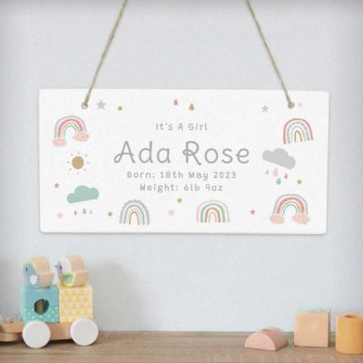 (image for) Personalised Rainbow Wooden Sign