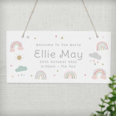 (image for) Personalised Rainbow Wooden Sign