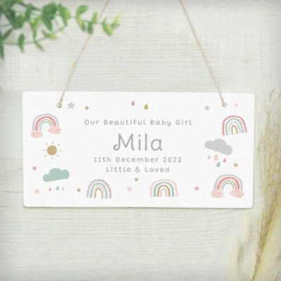 (image for) Personalised Rainbow Wooden Sign