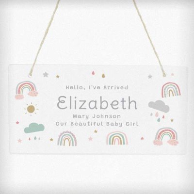 (image for) Personalised Rainbow Wooden Sign