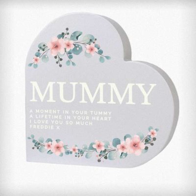 (image for) Personalised Floral Free Standing Heart Ornament