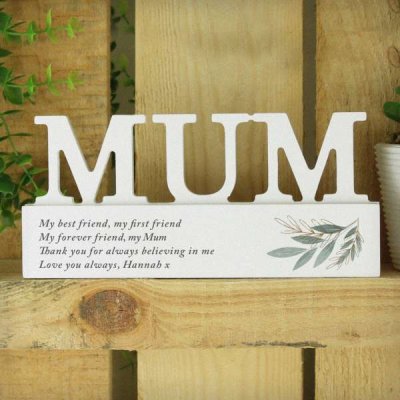 (image for) Personalised Botanical Wooden Mum Ornament