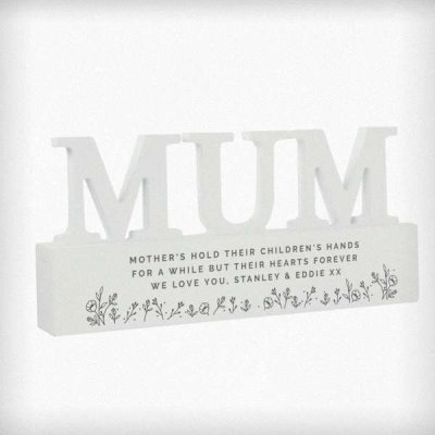 (image for) Personalised Floral Wooden Mum Ornament