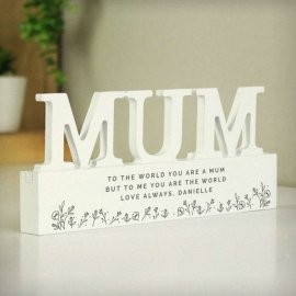 (image for) Personalised Floral Wooden Mum Ornament