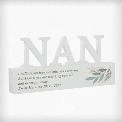 (image for) Personalised Botanical Wooden Nan Ornament