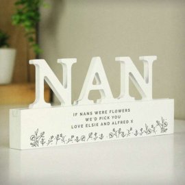 (image for) Personalised Floral Wooden Nan Ornament