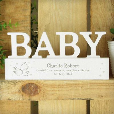 (image for) Personalised Memorial Wooden Baby Ornament