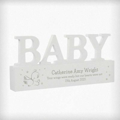 (image for) Personalised Memorial Wooden Baby Ornament