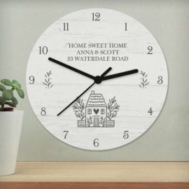 (image for) Personalised HOME Shabby Chic Wooden Clock