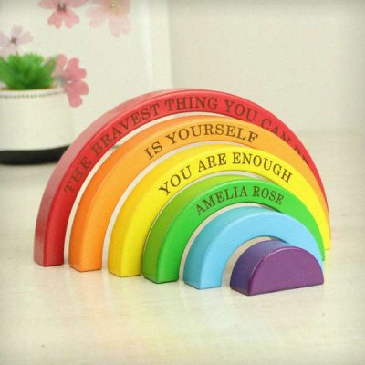 (image for) Personalised Wooden Rainbow Stacker