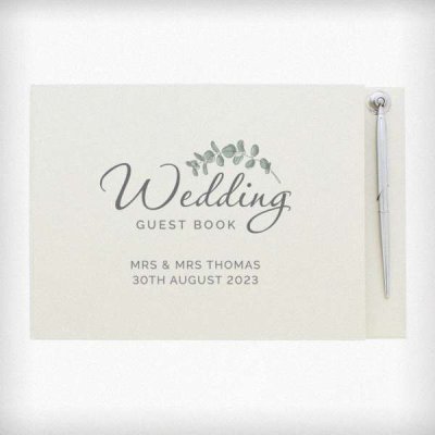 (image for) Personalised Botanical Wedding Guest Book & Pen