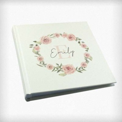 (image for) Personalised Floral Wreath Square Photo Album