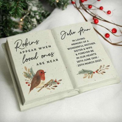 (image for) Personalised Robins Appear.. Memorial Book