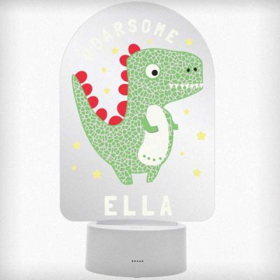 (image for) Personalised Roarsome Dinosaur LED Colour Changing Night Light