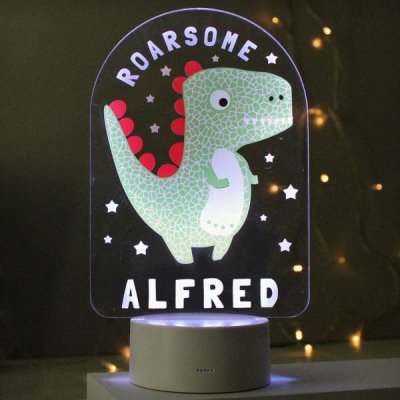 (image for) Personalised Roarsome Dinosaur LED Colour Changing Night Light