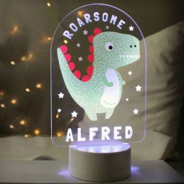 (image for) Personalised Roarsome Dinosaur LED Colour Changing Night Light