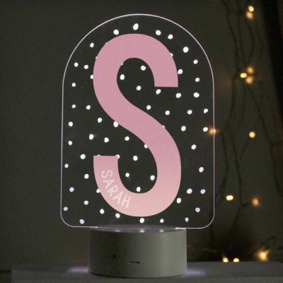 (image for) Personalised Initial LED Colour Changing Night Light