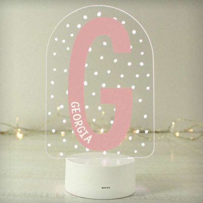 (image for) Personalised Initial LED Colour Changing Night Light