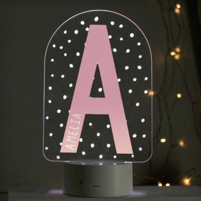 (image for) Personalised Initial LED Colour Changing Night Light