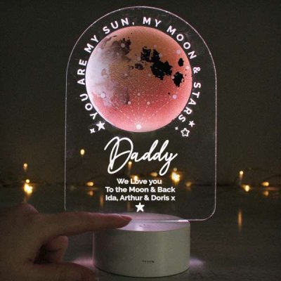 (image for) Personalised Sun Moon & Stars LED Colour Changing Night Light