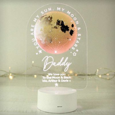 (image for) Personalised Sun Moon & Stars LED Colour Changing Night Light