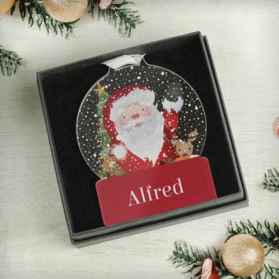 (image for) Personalised Santa Acrylic Snowglobe Decoration