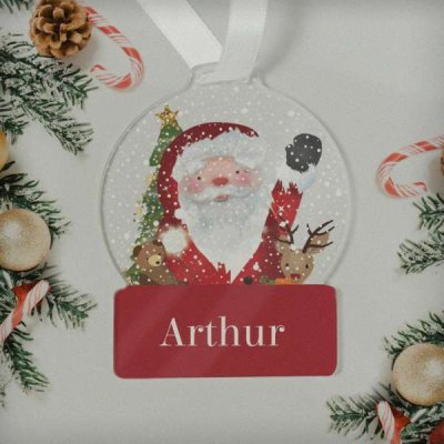 (image for) Personalised Santa Acrylic Snowglobe Decoration