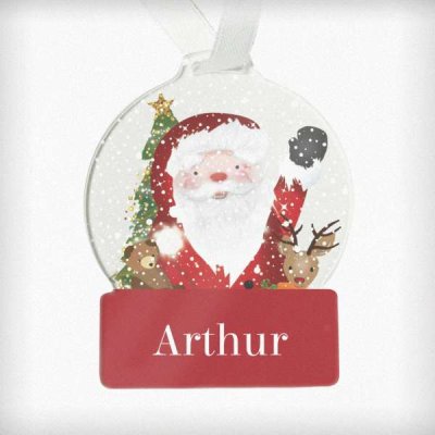 (image for) Personalised Santa Acrylic Snowglobe Decoration