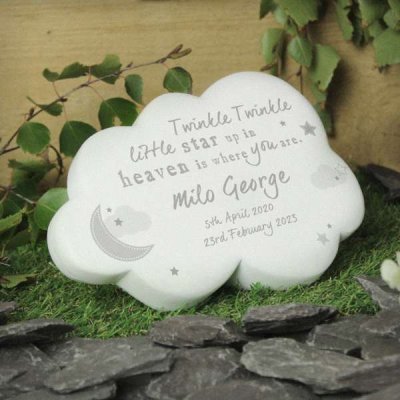 (image for) Personalised Twinkle Twinkle Resin Memorial Cloud