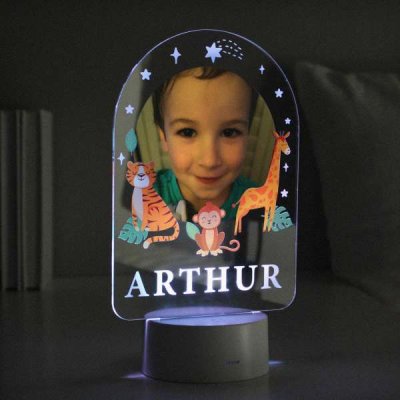 (image for) Personalised Animal Photo Upload LED Colour Changing Night Light