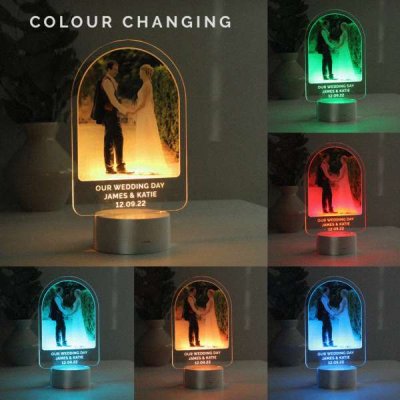 (image for) Personalised Free Text & Photo Upload LED Colour Changing Light