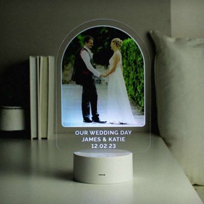 (image for) Personalised Free Text & Photo Upload LED Colour Changing Light