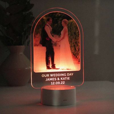 (image for) Personalised Free Text & Photo Upload LED Colour Changing Light