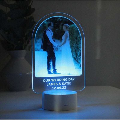 (image for) Personalised Free Text & Photo Upload LED Colour Changing Light