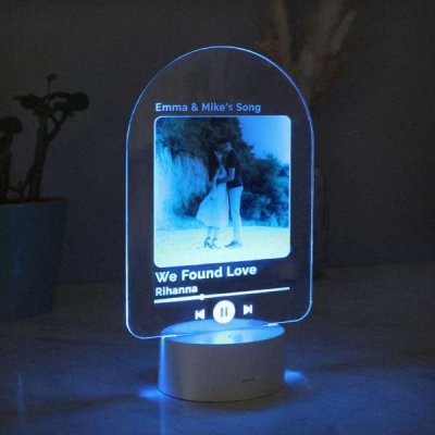 (image for) Personalised Our Song Photo Upload LED Colour Changing Light