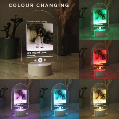 (image for) Personalised Our Song Photo Upload LED Colour Changing Light