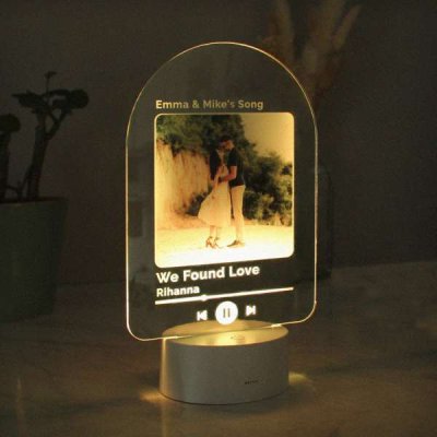 (image for) Personalised Our Song Photo Upload LED Colour Changing Light