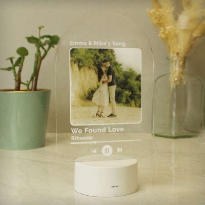 (image for) Personalised Our Song Photo Upload LED Colour Changing Light