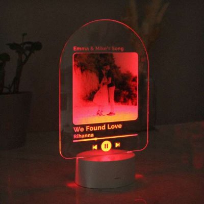 (image for) Personalised Our Song Photo Upload LED Colour Changing Light