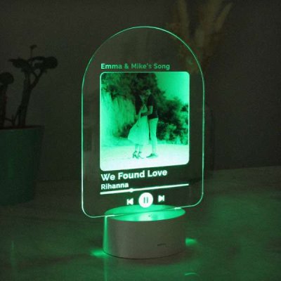 (image for) Personalised Our Song Photo Upload LED Colour Changing Light