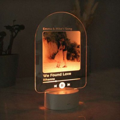 (image for) Personalised Our Song Photo Upload LED Colour Changing Light