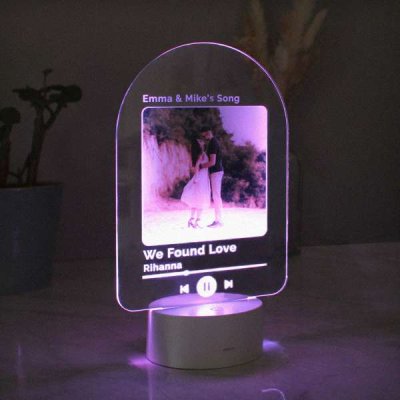 (image for) Personalised Our Song Photo Upload LED Colour Changing Light