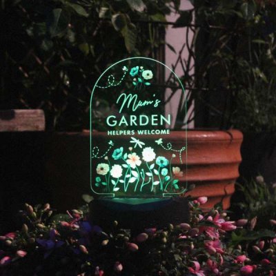 (image for) Personalised Flower Garden Outdoor Solar Light