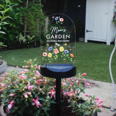 (image for) Personalised Flower Garden Outdoor Solar Light