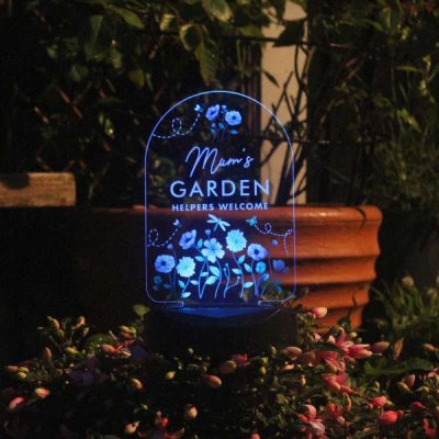 (image for) Personalised Flower Garden Outdoor Solar Light