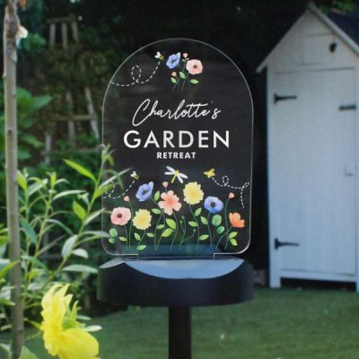 (image for) Personalised Flower Garden Outdoor Solar Light