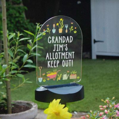 (image for) Personalised Vegetable Patch Outdoor Solar Light