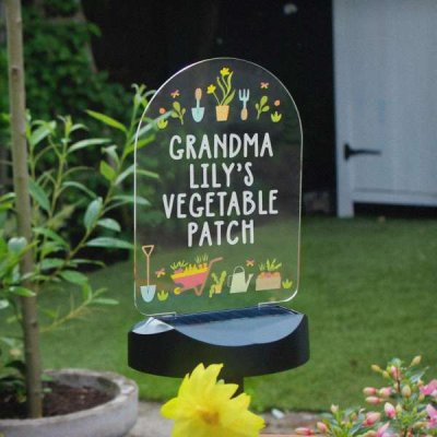 (image for) Personalised Vegetable Patch Outdoor Solar Light