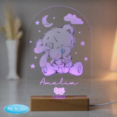 (image for) Personalised Tiny Tatty Teddy Wooden Based LED Light