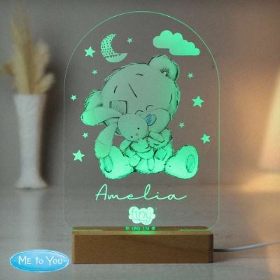 (image for) Personalised Tiny Tatty Teddy Wooden Based LED Light